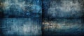 Dark and blue concreate and cement wall and studio to present product and background. AI Generative. Royalty Free Stock Photo