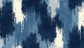 Dark blue and cream paint streaks with drips create a grunge texture. Abstract washes form a vertical abstract artwork Royalty Free Stock Photo