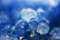 Dark blue crystal, natural nature mineral, Macro