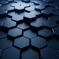 Dark Blue 3D Hexagon Abstract Background Royalty Free Stock Photo