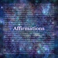 Cosmic I Am Affirmations Wall Art Healing Words Royalty Free Stock Photo