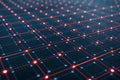 Dark blue digital grid pattern on black background Royalty Free Stock Photo