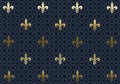 Dark Blue Fleur De Lis background wallpaper