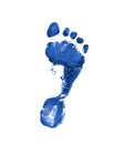 Dark blue footprint Royalty Free Stock Photo