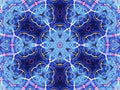 Dark blue fractal mandala Royalty Free Stock Photo