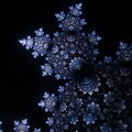 Dark blue fractal pattern Royalty Free Stock Photo