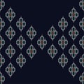 Dark Blue Geometric ethnic texture embroidery design on dark blue background or wallpaper and clothing,skirt,carpet,wallpaper,clot Royalty Free Stock Photo