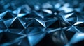 dark blue geometric pattern creates a modern abstract design with sharp triangular shapes and reflective surfaces Royalty Free Stock Photo
