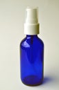 Dark blue glass bottles for cosmetic lotions, serums, oils