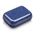 Dark Blue Glitter Rectangular Box on White Background Royalty Free Stock Photo