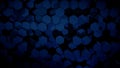 Dark blue glossy moving hexagons with rounded edges, seamless loop. Animation. Randomly pulsating hexagonal grid, motion Royalty Free Stock Photo