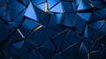 Dark Blue and Gold Metallic Triangle Abstract Background Royalty Free Stock Photo