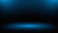 Dark blue gradient background with bright blue spotlights Royalty Free Stock Photo