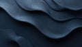 Dark blue and gray abstract waves with textured surface. Organic curves overlap creating depth and shadow. Modern, minimal Royalty Free Stock Photo