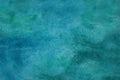 Dark blue green teal jade cyan aqua abstract watercolor. Art background. Color gradient, ombre, mix. Grunge. Royalty Free Stock Photo