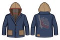 Dark blue hooded jacket