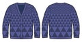 Dark blue knitted cardigan