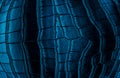 Dark blue leather texture background surface. Crocodile leather or alligator skin Royalty Free Stock Photo