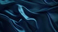 Dark Blue Luxurious Silk Satin: Opulent, Glossy, and Elegant Background Designs. Generative AI Illustration.