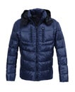 Dark Blue male winter jacket Royalty Free Stock Photo