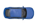 Dark blue modern generic business car - top view Royalty Free Stock Photo