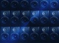 Dark blue music speaker abstract wallpaper