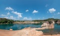 Dark blue natural pond