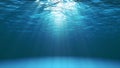 Dark blue ocean surface seen from underwater Royalty Free Stock Photo