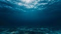 Dark blue ocean surface seen from underwater . Generative Ai Royalty Free Stock Photo