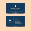 Dark blue pastel Business card, flat design simple minimalist, pastel color business card, eps file, editable, and for print