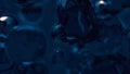 dark blue phantom diaphanous fluid metaspheres glowing in darkness - photo of nature