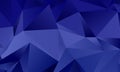 Dark blue polygon background with triangles of different shape and size Geometric pattern, backdrop. Royalty Free Stock Photo