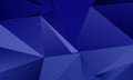 Dark blue polygon background with triangles of different shape and size Geometric pattern, backdrop. Royalty Free Stock Photo
