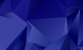 Dark blue polygon background with triangles of different shape and size Geometric pattern, backdrop. Royalty Free Stock Photo