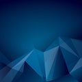 Dark blue polygonal vector background.