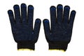 Dark blue protective cloth gloves, handyman equipment Royalty Free Stock Photo