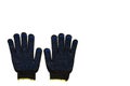 Dark blue protective cloth gloves, handyman equipment Royalty Free Stock Photo