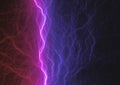 Dark blue and purple lightning, abstract electrical background Royalty Free Stock Photo