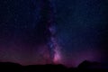 Dark blue and purple space sky galaxy and stars Beautiful Universe. Space background with galaxy in black