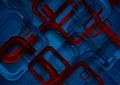 Dark blue and red squares abstract geometric background Royalty Free Stock Photo