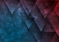 Dark blue red triangles abstract tech grunge background Royalty Free Stock Photo