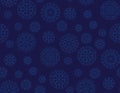 Dark blue repeatable motif for holiday wrapping paper