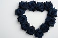 dark blue roses in heart shape Royalty Free Stock Photo