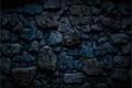Dark blue rough grainy stone or concrete wall texture, abstract, textures Royalty Free Stock Photo