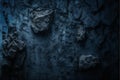Dark blue rough grainy stone or concrete wall texture, abstract, textures Royalty Free Stock Photo