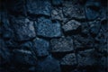 Dark blue rough grainy stone or concrete wall texture, abstract, textures Royalty Free Stock Photo