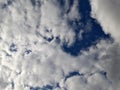 Dark blue sky with big clouds. Immensity, space. Perfect as a mobile wallpaper.