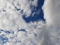Dark blue sky with big clouds.  Immensity, space.  Perfect as a mobile wallpaper. Royalty Free Stock Photo