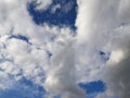 Dark blue sky with big clouds.  Immensity, space.  Perfect as a mobile wallpaper. Royalty Free Stock Photo