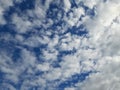 Dark blue sky with big clouds.  Immensity, space.  Perfect as a mobile wallpaper. Royalty Free Stock Photo